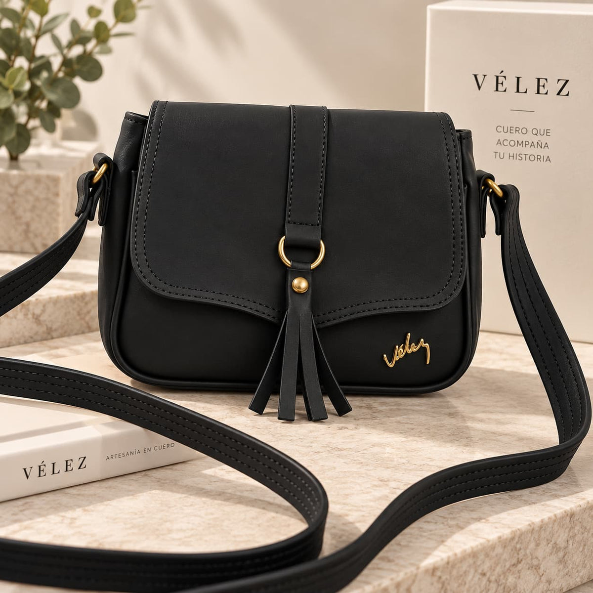 Bolso Carriel Vélez Siena de Cuero Premium – Lote Exclusivo con 80% de Descuento