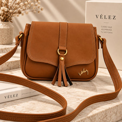 Bolso Carriel Vélez Siena de Cuero Premium – Lote Exclusivo con 80% de Descuento