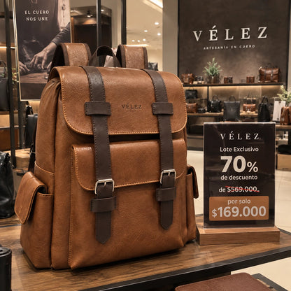 Morral Vélez de Cuero Premium para Hombre – Lote Exclusivo con 70% de Descuento