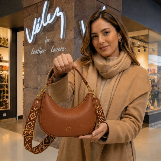 Bolso Vélez Luna de Cuero Legítimo - Lanzamiento Exclusivo Con 80% de Descuento🎁