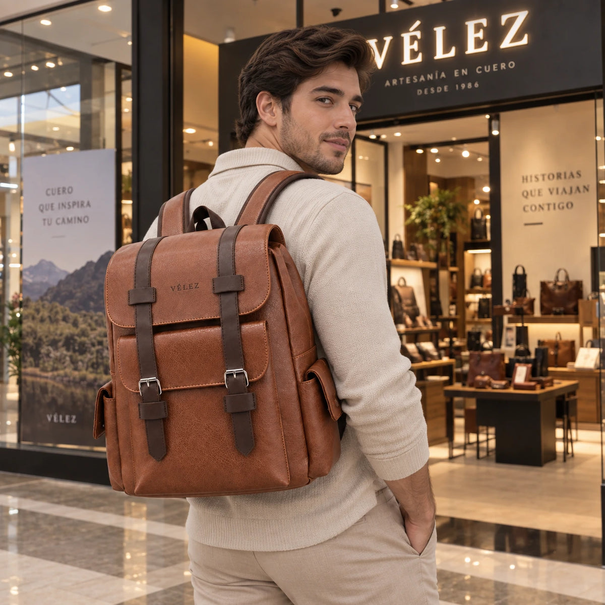 Morral Vélez de Cuero Premium para Hombre – Lote Exclusivo con 70% de Descuento