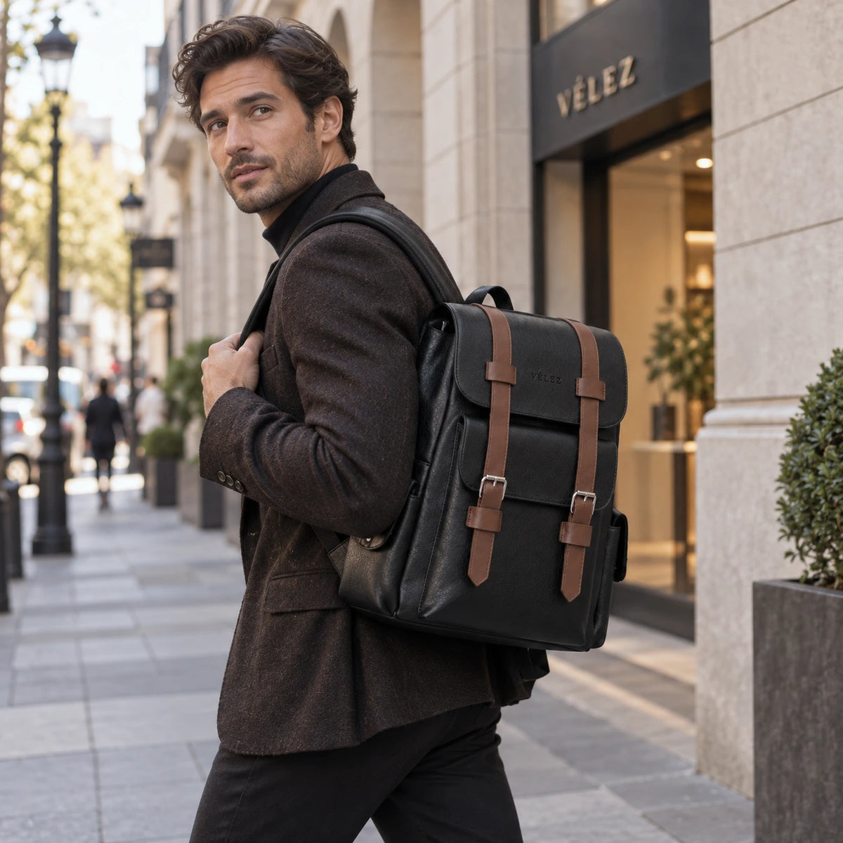 Morral Vélez de Cuero Premium para Hombre – Lote Exclusivo con 70% de Descuento